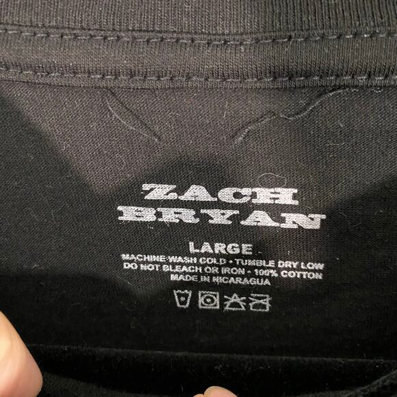 Zach Bryan Men's Black ZB 3 Photo Short Sleeve Graphics Tee Size L - Picture 6 of 7